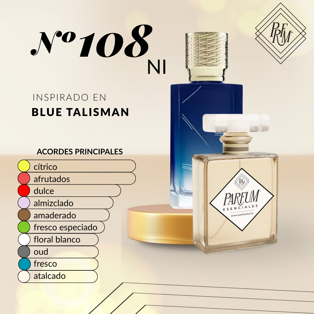 108NI- inspirado en BLUE TALISMAN UNISEX